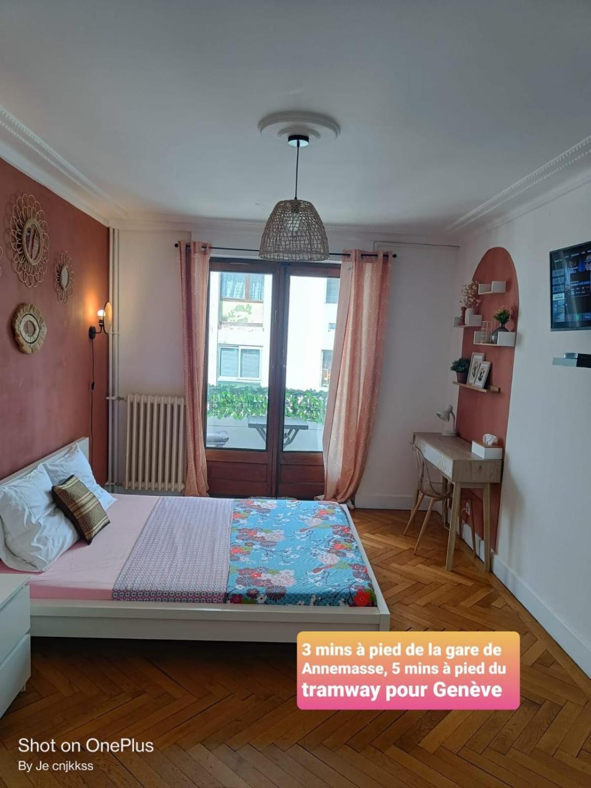 Belle Chambre D'Hote Avec Balcon Prive - 3 Mins Gare Annemasse - Geneve Acces Direct Luaran gambar